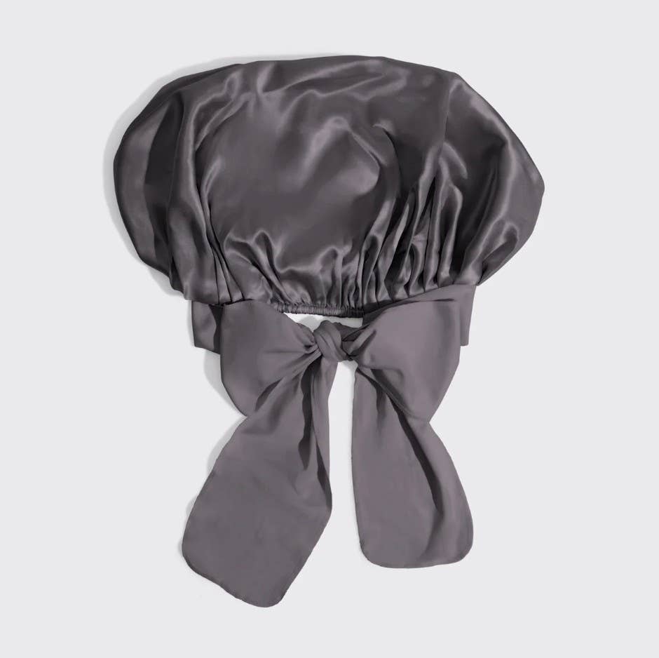 KITSCH Säädettävä Satin Bonnet- Charcoal
