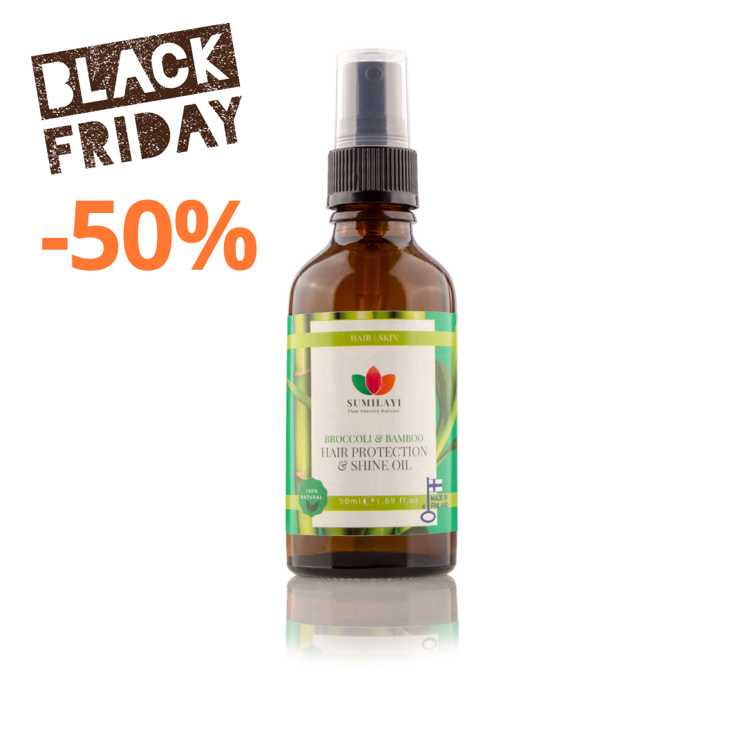 Black Friday - 50% Bamboo &amp; Broccoli Protection and Shine Oil - Laadukas , valmistaja: Sumilayi. Saatavilla verkkokaupassa Sumilayi. Katso lisää: Black Friday - 50% Bamboo &amp; Broccoli Protection and Shine Oil.