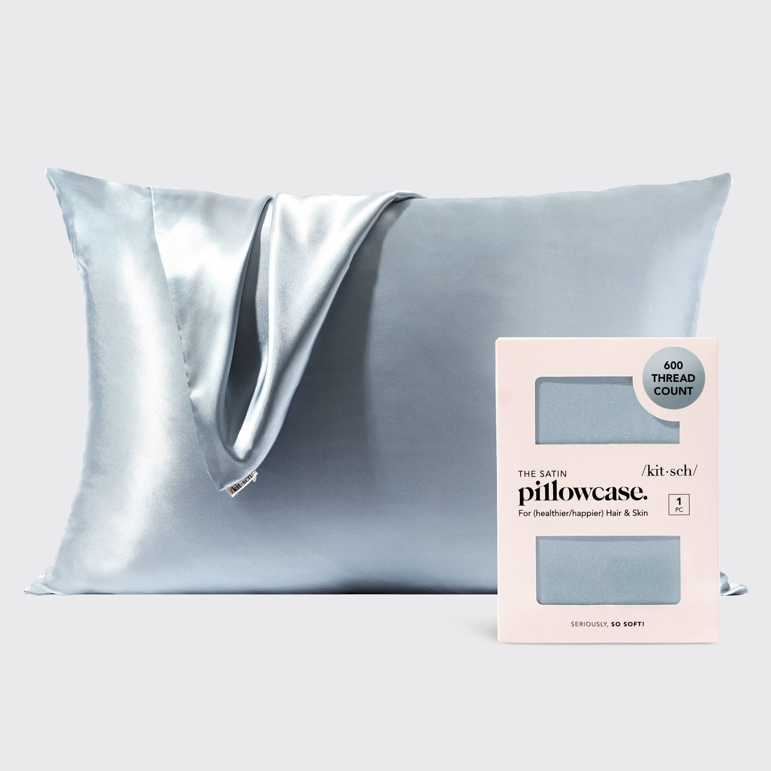 KITSCH Satiini tyynyliina - Haze Blue