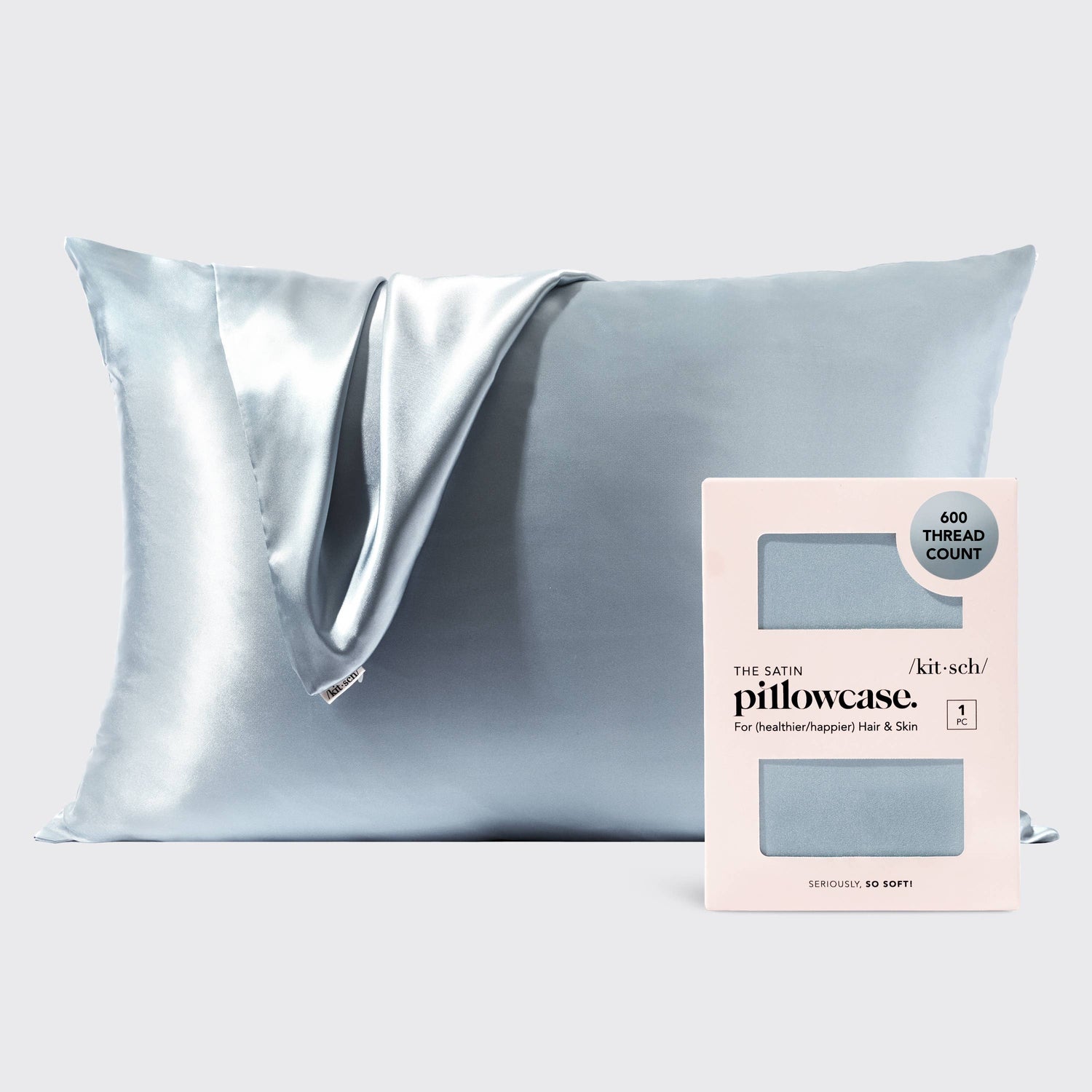 KITSCH Satiini tyynyliina - Haze Blue