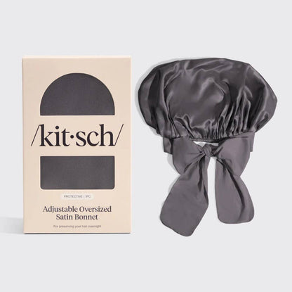 KITSCH Säädettävä  Satin Bonnet- Charcoal